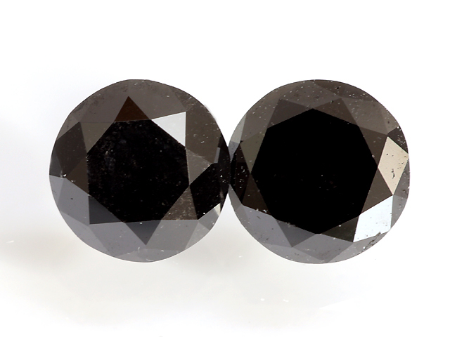 【HA0121】天然ブラックダイヤモンド　ペア　0.80ct