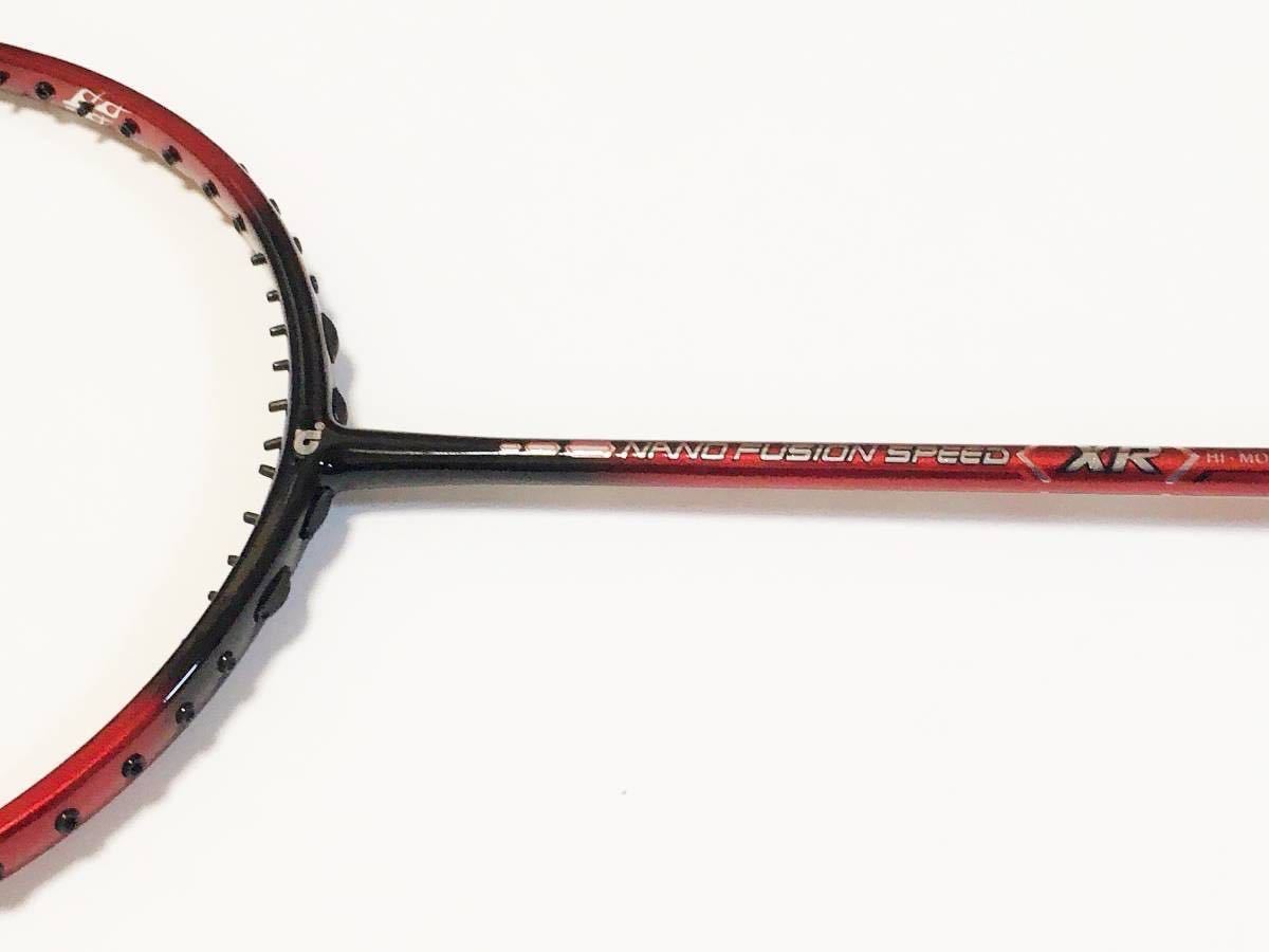 . up 500 jpy ~ apacs*NANO FUSION SPEED XR RED BLACK 6U* badminton / racket / red black 
