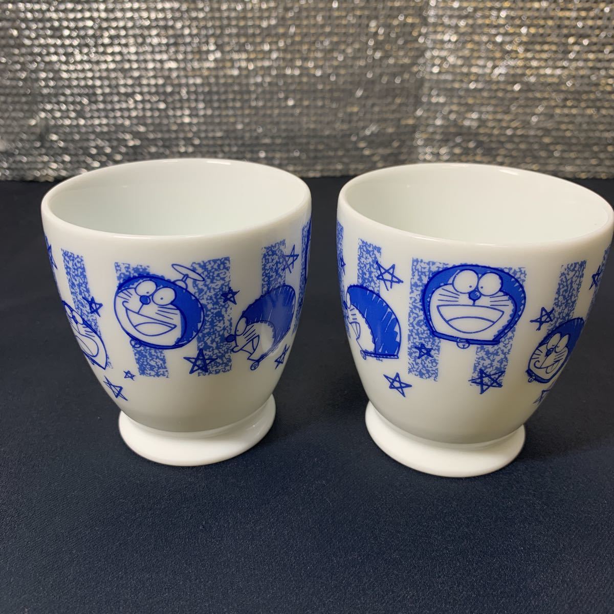 ★大阪堺市/引き取り可★ドラエモン 湯呑 2点セット 茶器 湯飲み 昭和レトロ DORAEMON レア 希少 約直径7cm×高さ7.5cm★_画像1