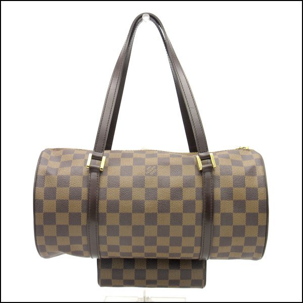 TS LOUIS VUITTON/ヴィトン ダミエエベヌ ハンドバッグ パピヨン30 N51303 ポーチ付き_画像4