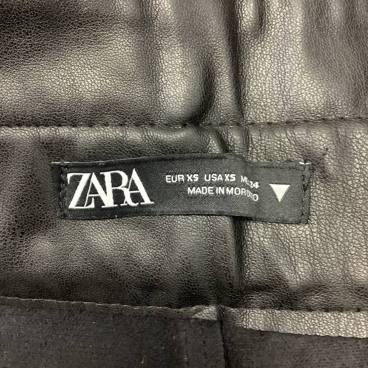 A385◇ZARA | ザラ　ミニスカート 美品　黒色　サイズXS_画像3