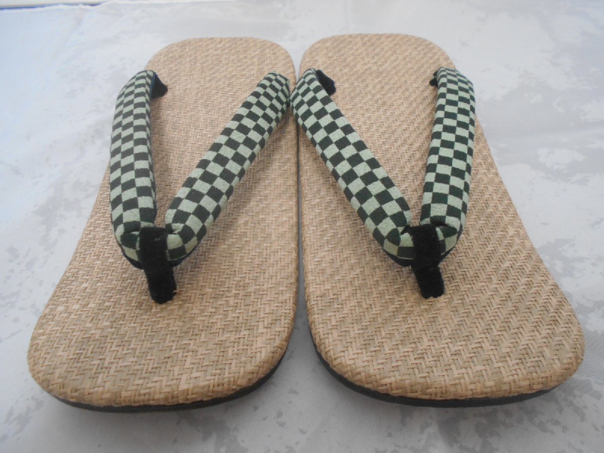  snow undergrowth sandals setta panama ma natural material LL size green .. pattern. nose . original 1 pair limitation manufacture 