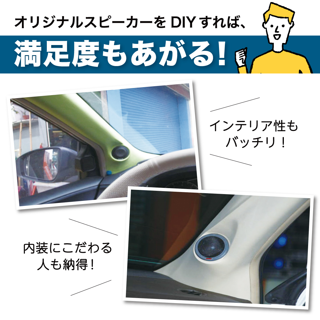 ■送料無料 カーオーディオ 埋め込みスピーカー用 ブランケット DIY造形用 プラスチックマウント ABS素材 白タイプA 2個セット_画像6