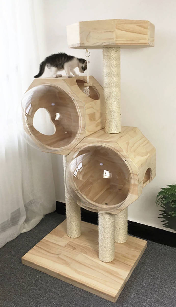  cat dome house cat clear Capsule acrylic fiber dome dome type bed home DIY original making transparent bowl type transparent 35.