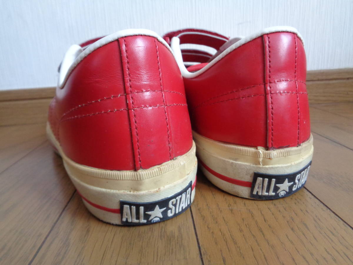 90's CONVERSE ワンスター ベルクロ 赤 白 8 26.5cm 日本製 90's CONVERSE ワンスター ベルクロ 赤 白 8 26.5cm 日本製