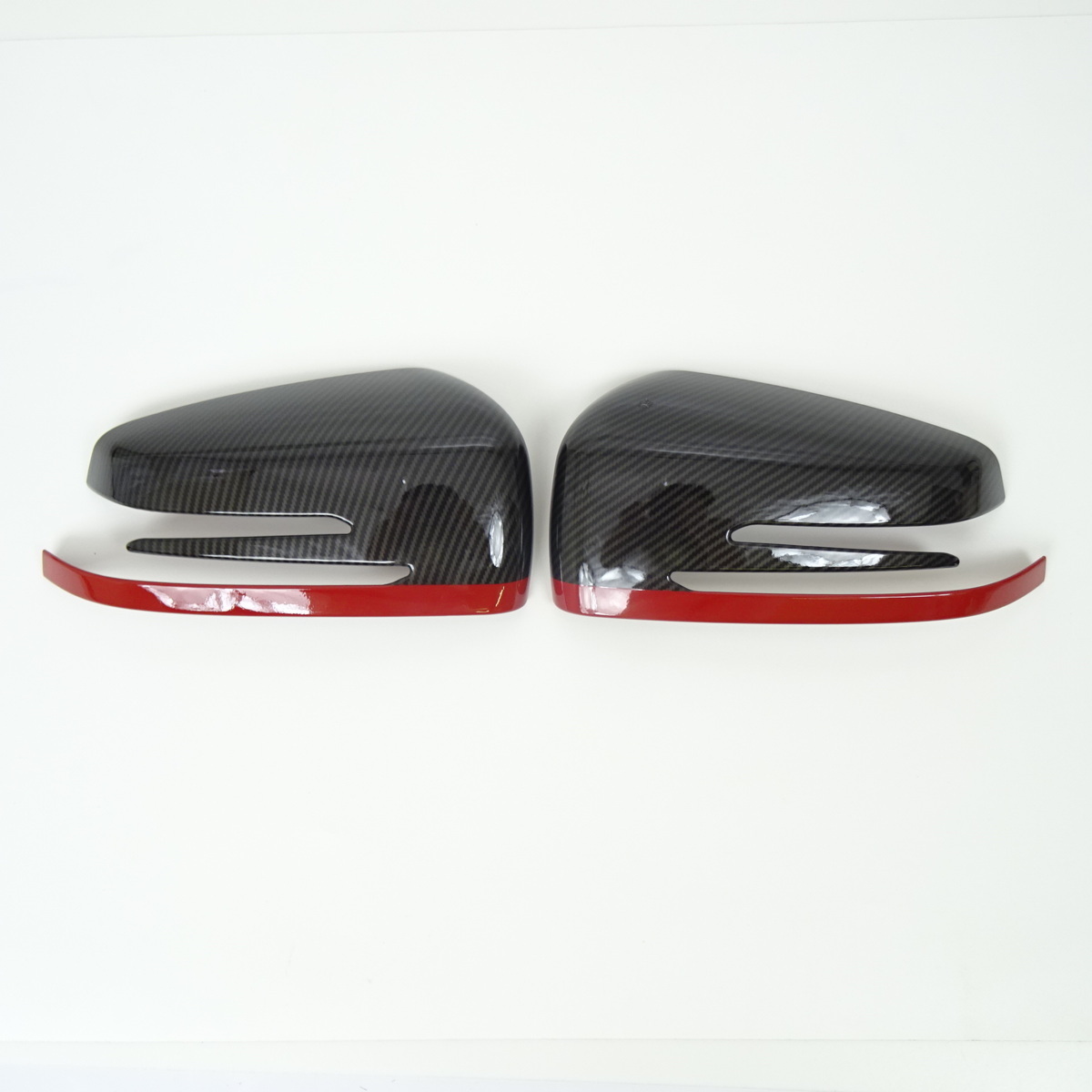  carbon style Red Line door mirror side mirror cover panel Mercedes Benz E Class C207 A207 coupe cabriolet MC after for 