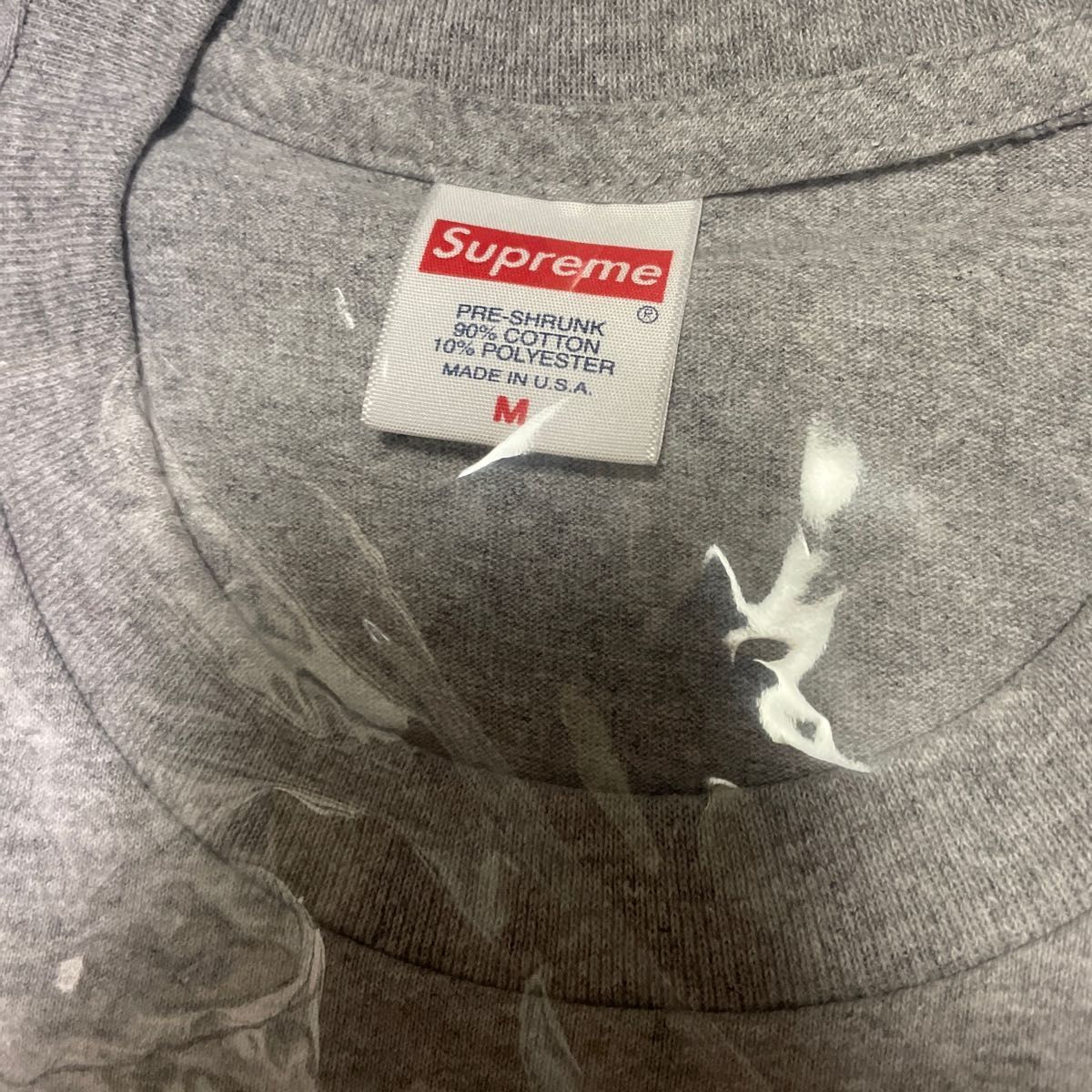 Supreme Tee Heather GREY Logo シュプリームTシャツ Tシャツ WHITE ROCKS Mサイズ