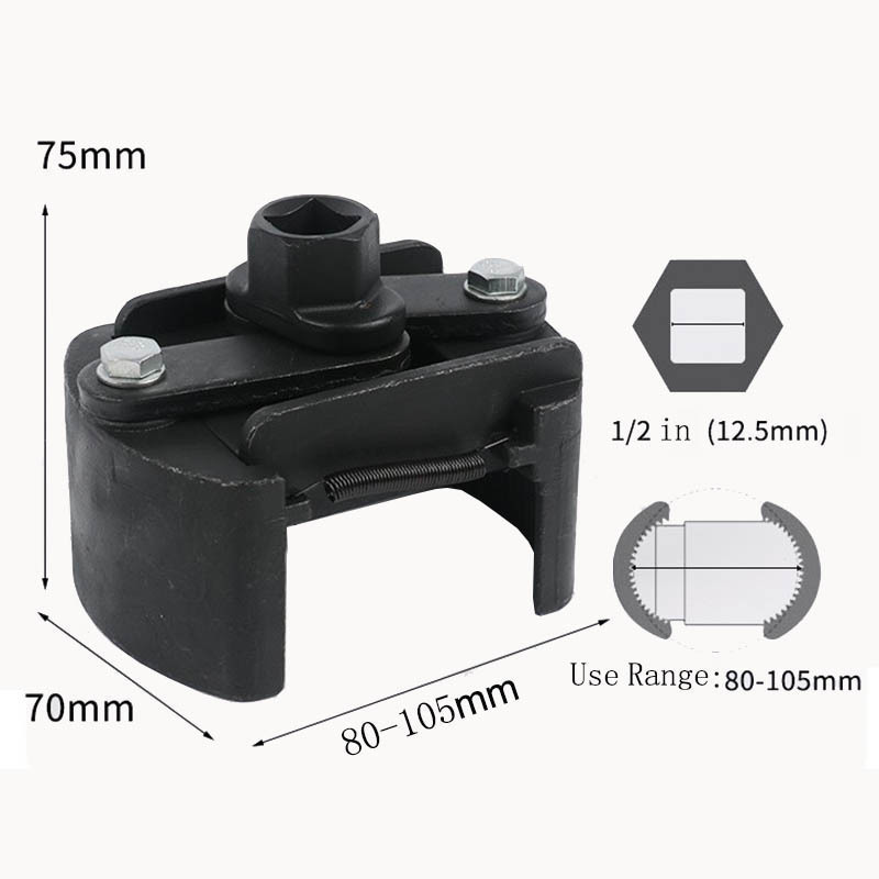 A002 oil filter wrench 60-80 millimeter meter 80-105 millimeter meter oil filter wrench cup 1/2 adjustment possibility 2 piece set 