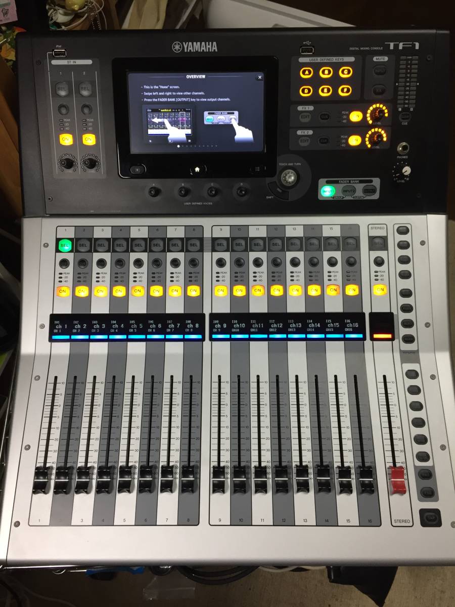 [ beautiful used ]YAMAHA TF1 digital mixing console operation verification OK (1 point ch name. liquid crystal . crack equipped )
