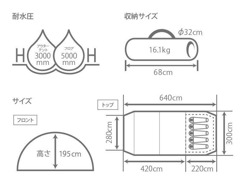 DOD Kamaboko帳篷2米色 原文:DODカマボコテント2 ベージュ