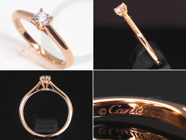 ☆じゅえりぃばんく☆ カルティエ CARTIER D0.23ct D/VVS2/EX ！ Ａｕ７５０ ソリテール１８９５ ダイヤ リング【保証書・鑑定書付】_画像3