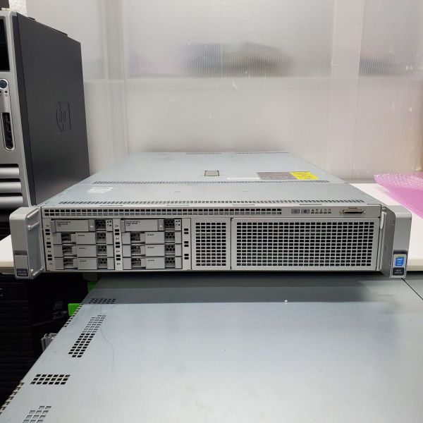 @T0532 秋葉原万世鯖本舗 Cisco UCS C240 M4 1U Xeon-E5-2640v3×2 16コア32スレ/DDR4-128GB/SASHDD1.2TB×2/RAID1/WinSV2022導入済_画像1