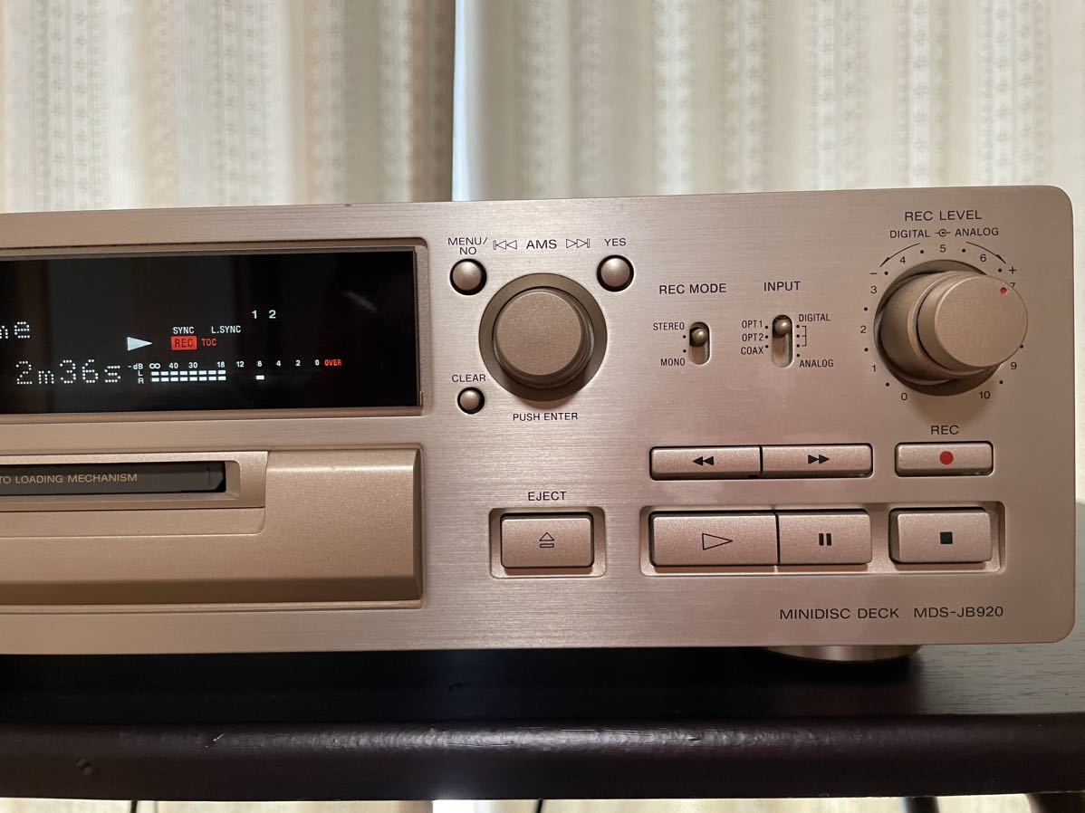 売れ筋ランキングも SONY ソニー MDデッキ MDS-JB920 動作品 録再動作