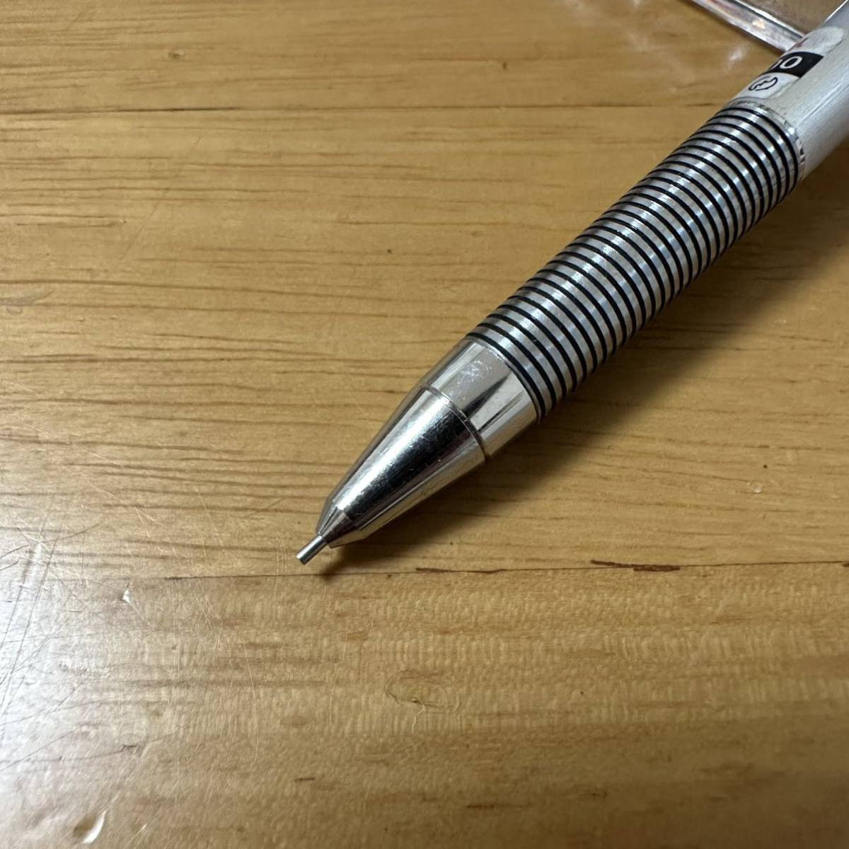 貴重 新品 廃盤 Pentel ぺんてる Technomatic テクノマチック PN3015 シャーペン 0.5mm automatic ヘアライン加工 シール付き 昭和レトロ_画像2