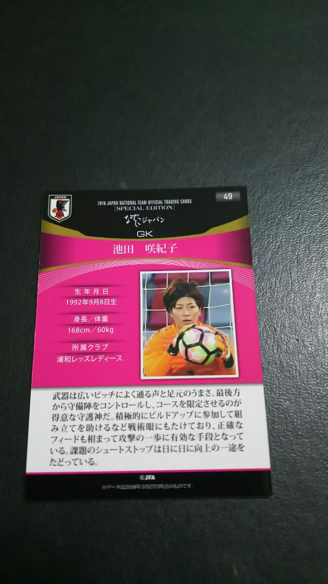ヤフオク 即決 日本代表18 なでしこジャパン 池田咲紀子 ヤフオク 即決 日本代表18 なでしこジャパン 池田咲紀子