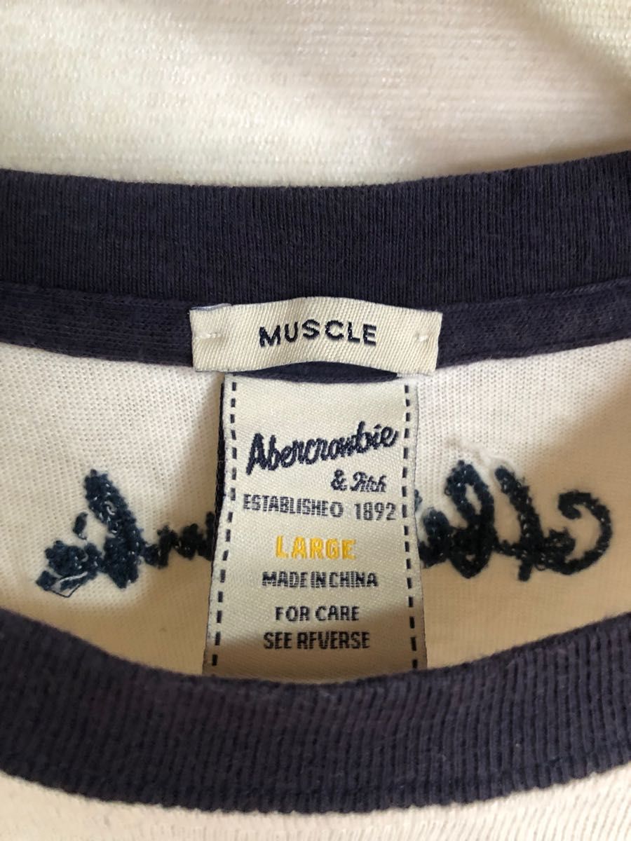 Abercrombie&Fitch アバクロ　Tシャツ ロゴ　Ｌ