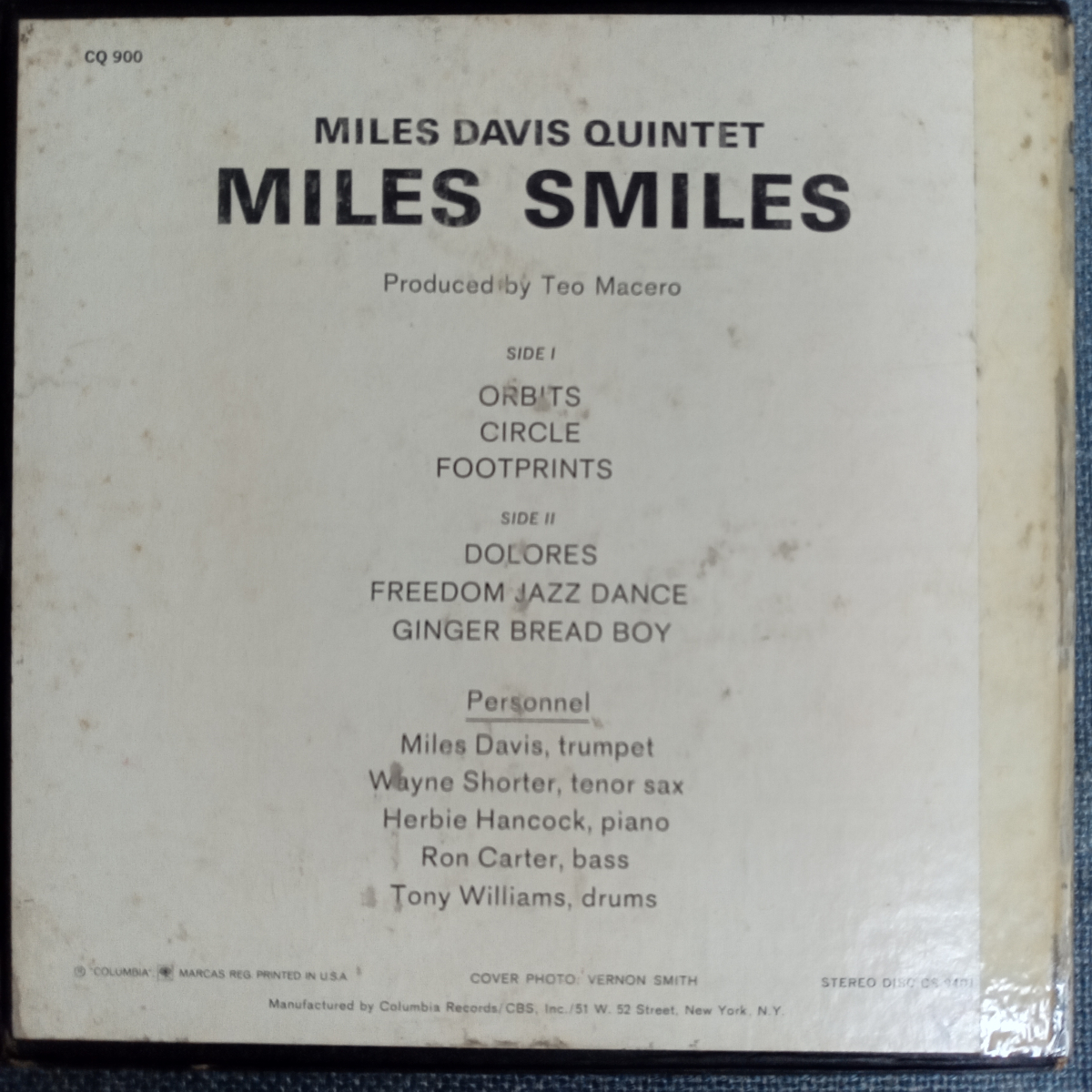  JAZZオープンリールテープ　MILES SMILES ・ MILES DAVIS QUINTET_画像3