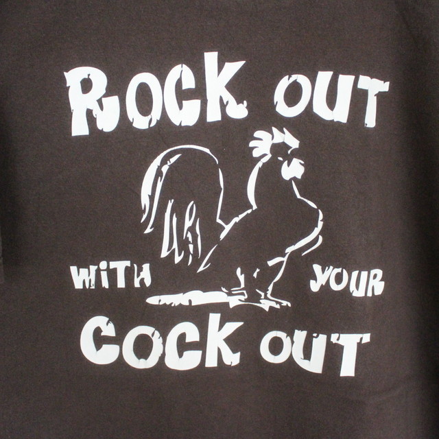 r251 2000年代製 半袖プリントTシャツ■00s Lサイズぐらい ブラウン ゲバラ ROCKOUTCOCKOUT アメカジ ストリート 古着 古着卸 激安 希少_画像6