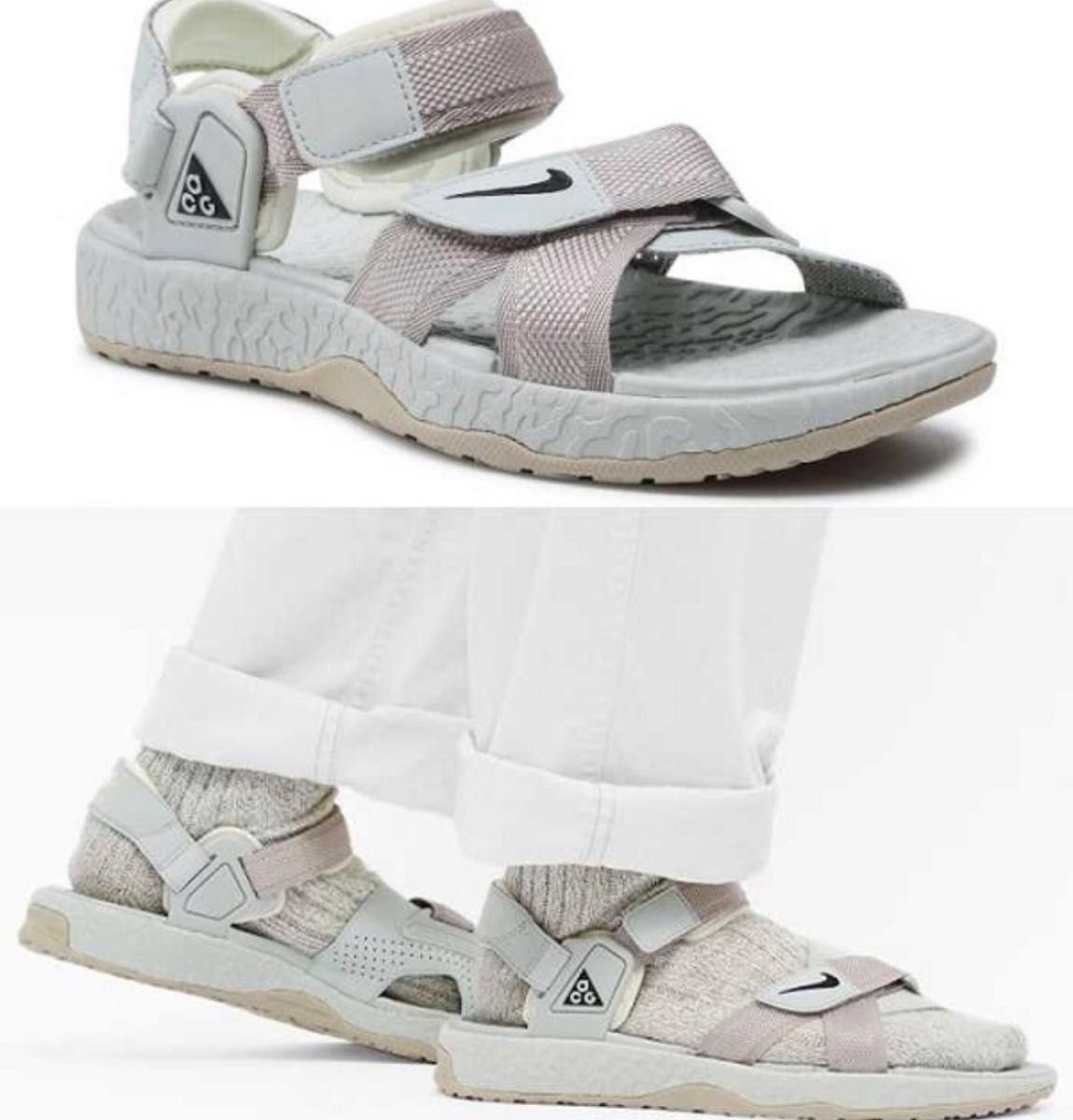 NIKE ナイキ サンダル 白 27cm 3600225E0407 NIKE ACG AIR DESCHUTZ ナイキ エア デシューツ 27cm サンダル