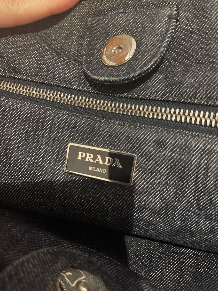 PRADA デニム スタッズビジュー刺繍 トートバッグ|Yahoo!フリマ PRADA デニム スタッズビジュー刺繍 トートバッグ|Yahoo!フリマ