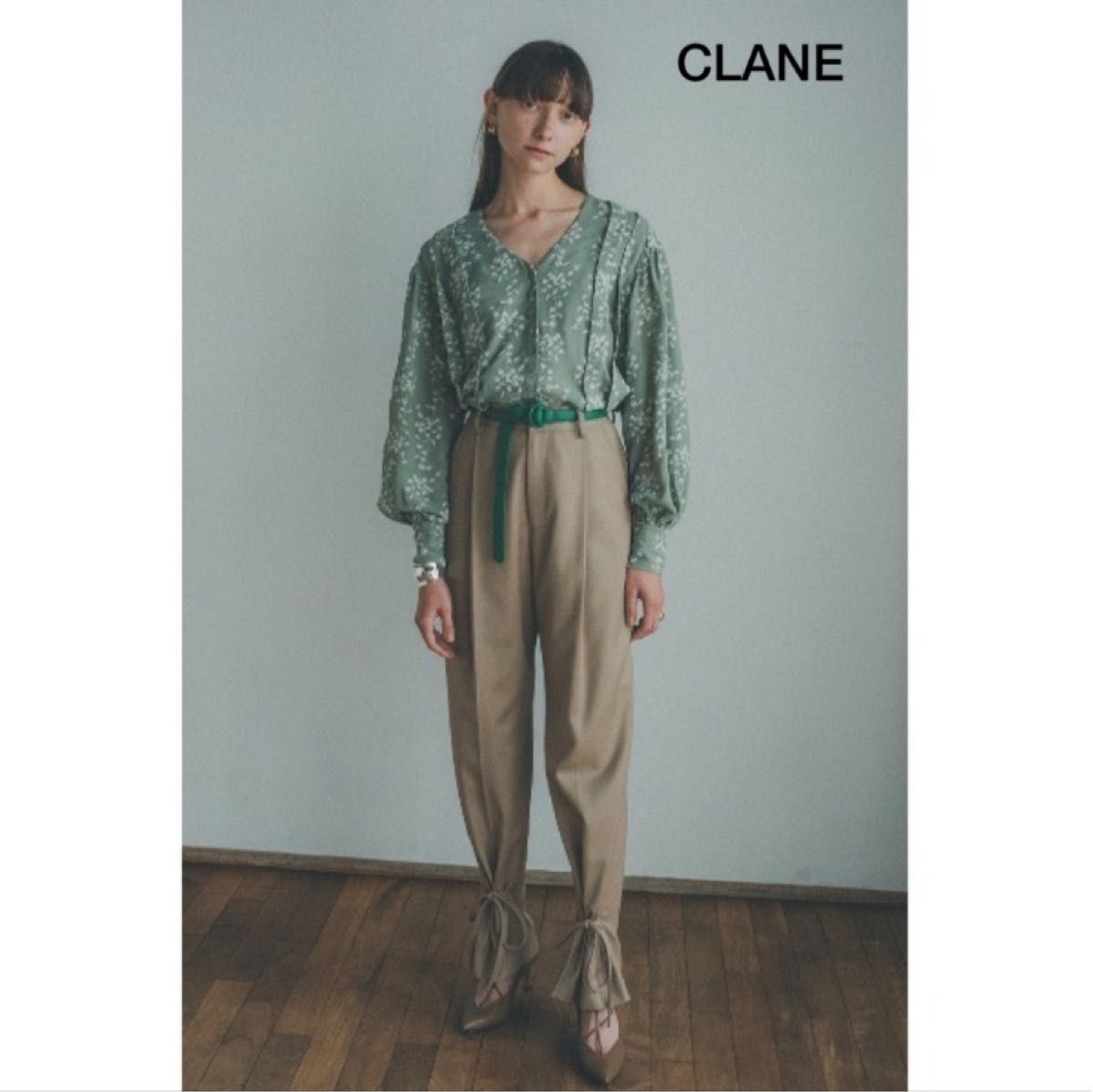 CLANE HEM SQUEEZ 2WAY PANTS パンツ ベージュ クラネ レディース スラックス
