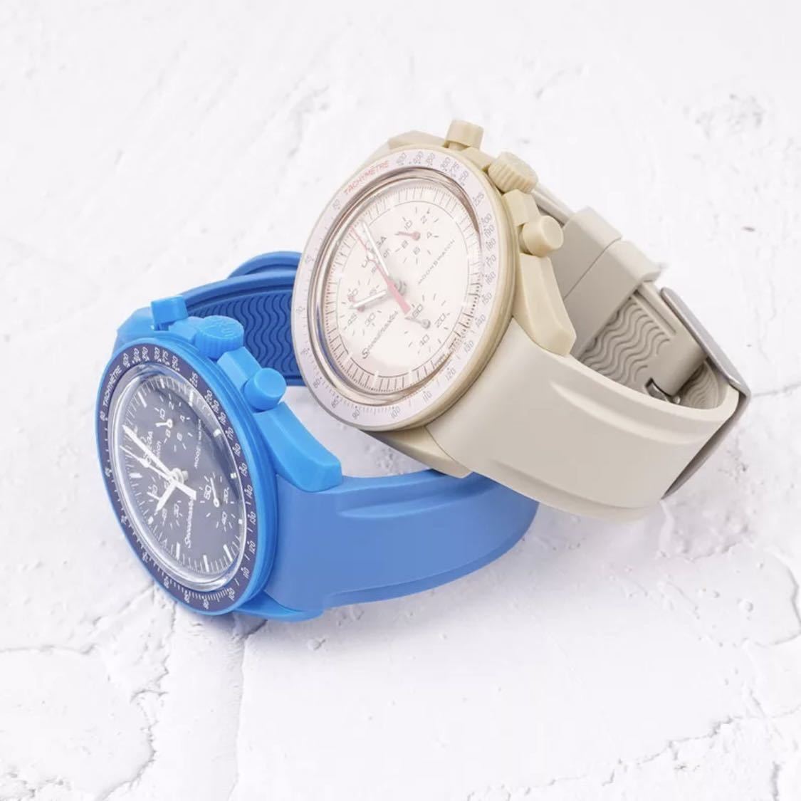 Omegaオメガ × Swatch スウォッチ スピードマスター用 互換ベルト
