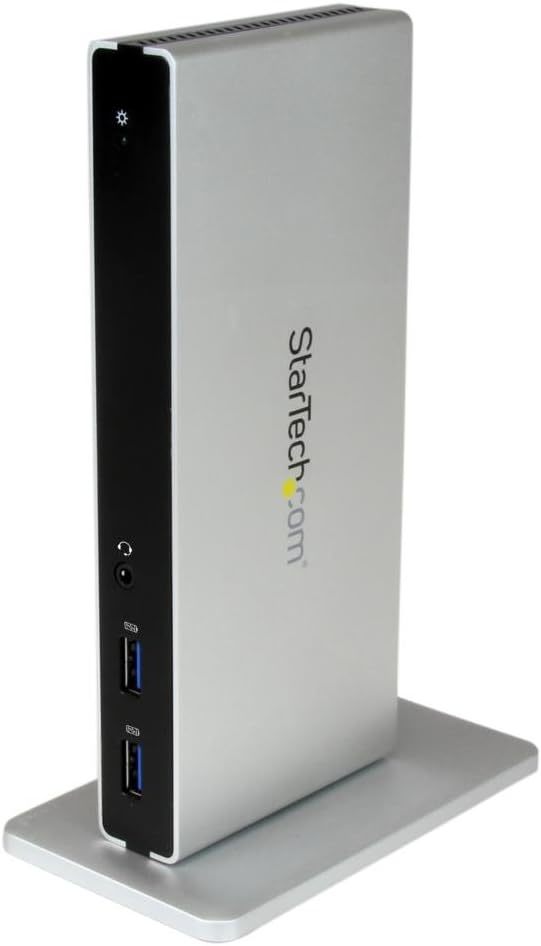 StarTech.com USB3.0接続ドック Mac/Windows対応 デュアルDVIモニタ対応 縦(品)