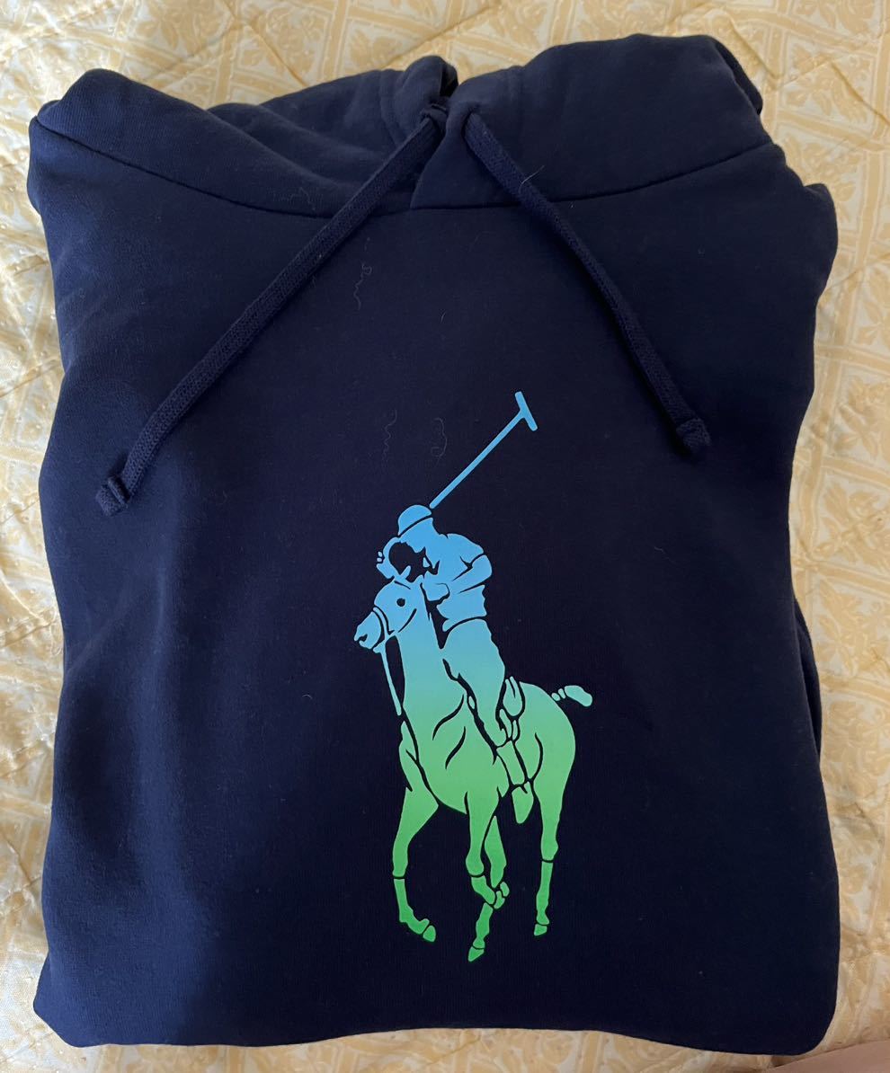 【送料無料】新品 Polo Ralph Lauren ポロ ラルフローレン★メンズ パーカー ビッグポニー フーディ XXL【3L～４L位】紺 プルオーバー_画像7