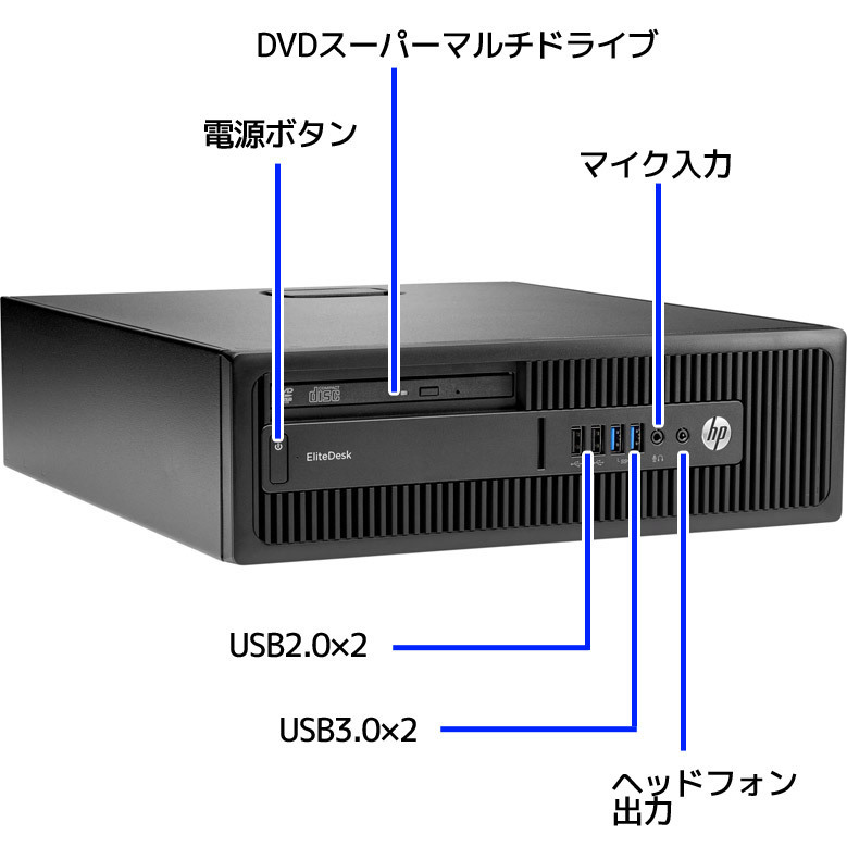 デスクトップパソコン 中古 Windows7 pro 32bit HP 第6世代 Core i5 メモリ4GB 600G2 0005A_画像2