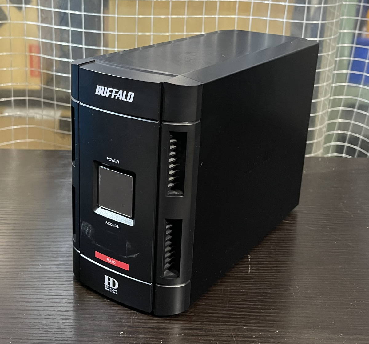 即決 中古 BUFFALO HDD RAID1設定 外付けHDD HD-WIU2/R1シリーズ 500GB （HD-W500IU2/R1）IEEE1394とUSB接続 着払発送60サイズ の画像1