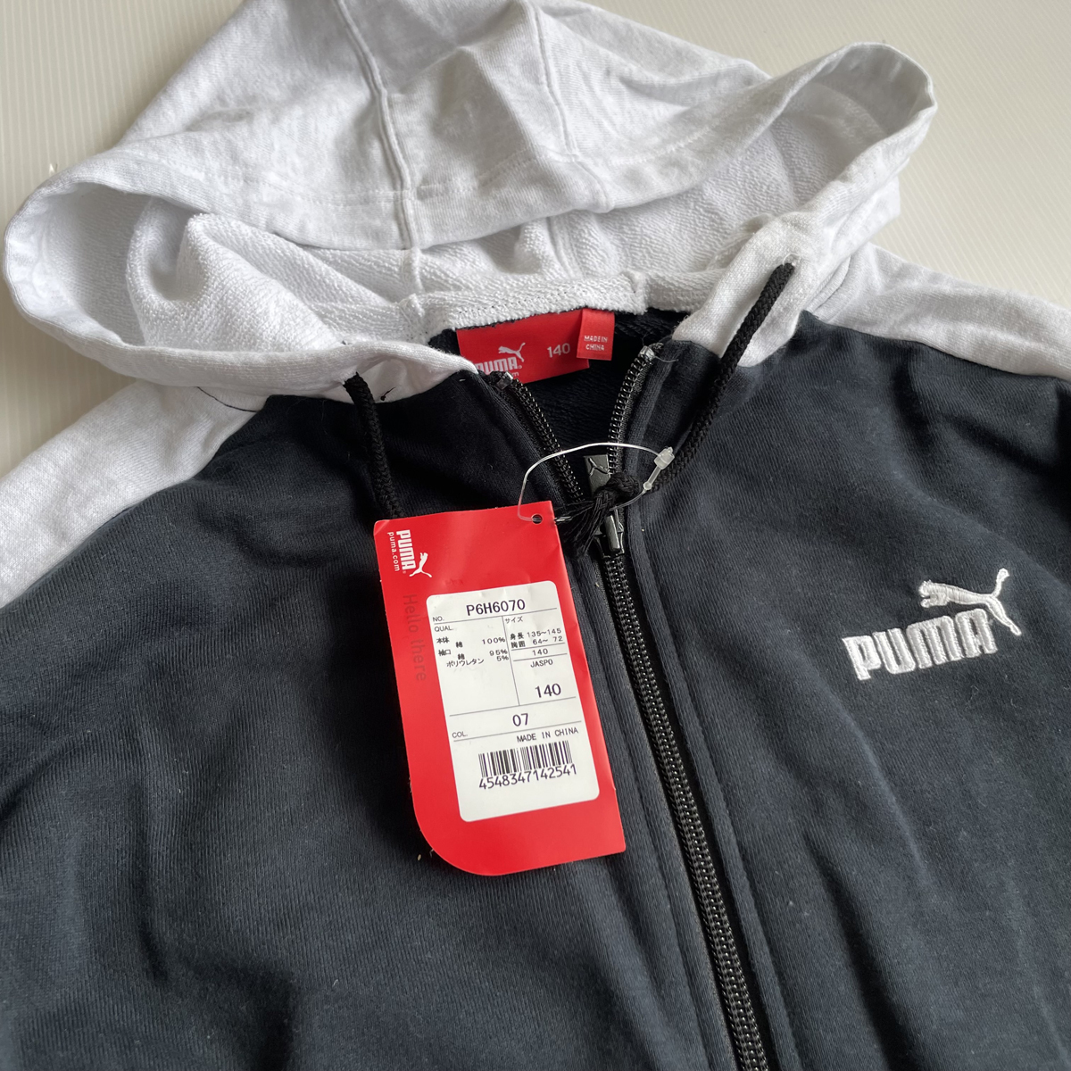 [ letter pack почтовый сервис плюс ] новый товар PUMA Puma обычная цена 4095 иен размер 140 Zip выше с капюшоном . джерси 