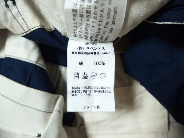 Engineered Garments エンジニアードガーメンツ USN Pant Cotton Pima Poplin ミリタリー パンツ 30 紺_画像6