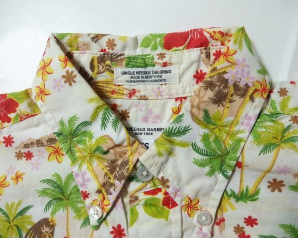 Engineered Garments Intermediates エンジニアードガーメンツ 19th BD Shirt Hula Girl Print フラガール ボタンダウン シャツ XS_画像3