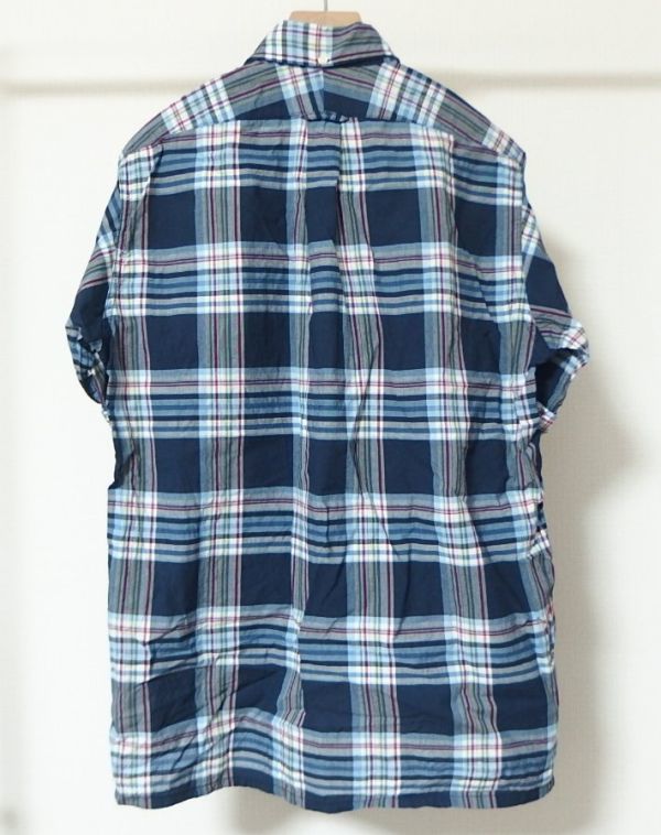 Engineered Garments エンジニアードガーメンツ Popover Shirt Madras Plaid プルオーバー 半袖 シャツ XS チェック_画像2