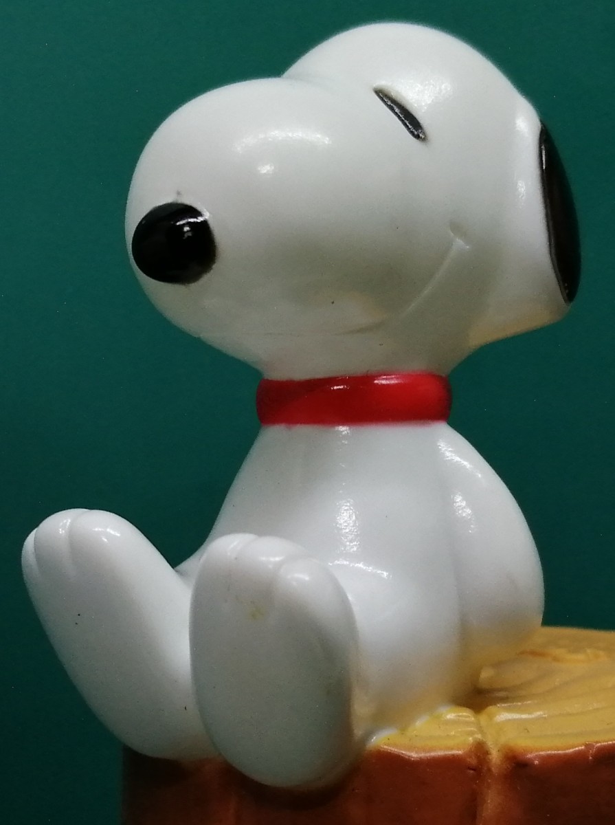 三和銀行　貯金箱　スヌーピー　切り株　切株　SNOOPY　フィギュア_画像6