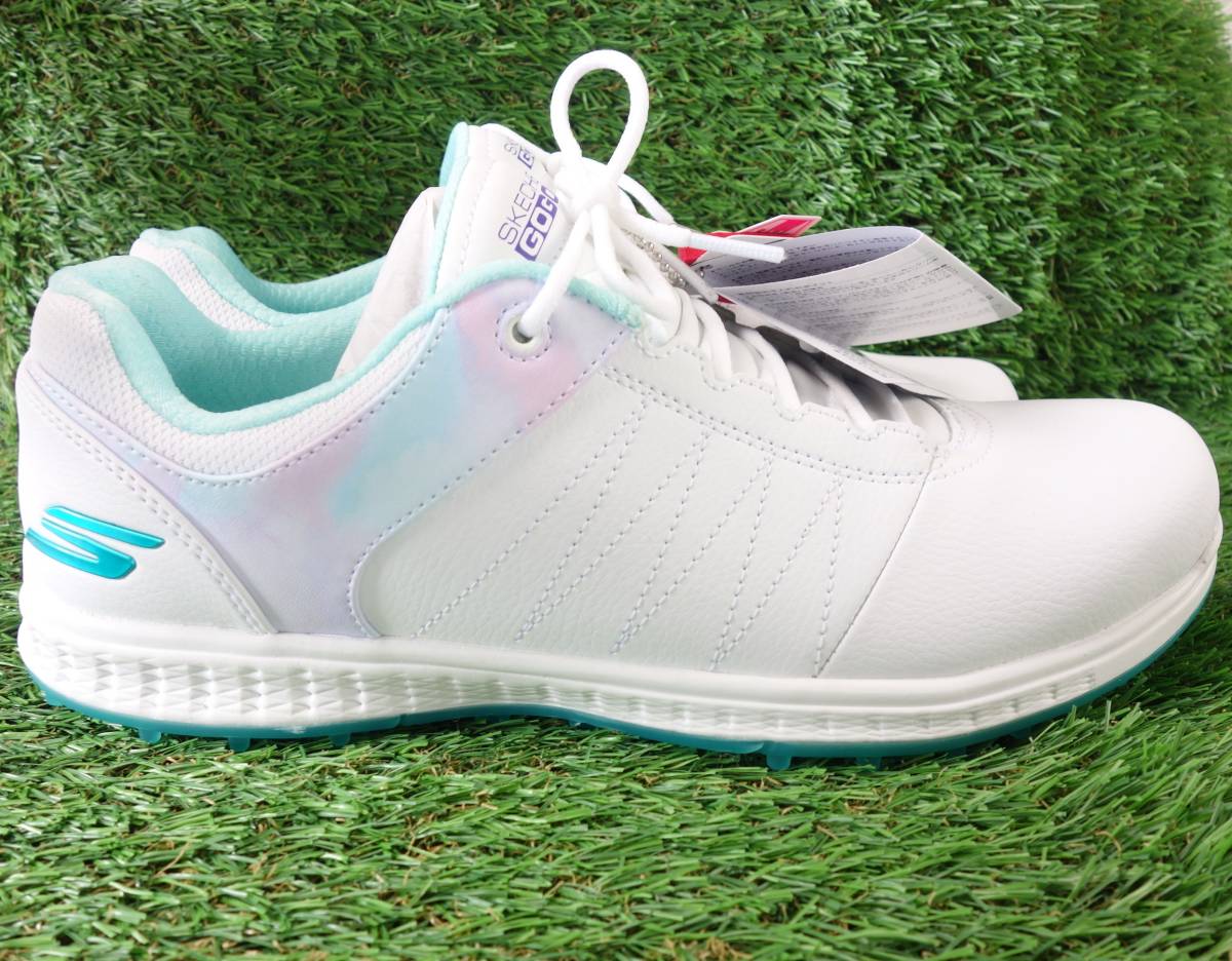 【新品タグ付】SKECHERS GOLF 撥水加工 スパイクレスゴルフシューズ 26.0cm ホワイト×マルチ 5GEN GOGAMAX スケッチャーズ 定価9,900円_画像4