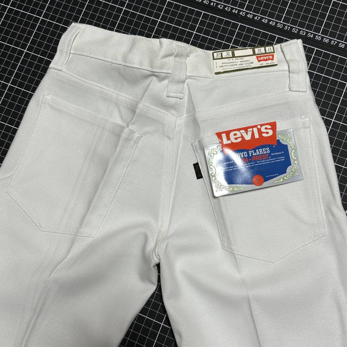 70s[ Levi's ]w27* start pre * big E* boots cut Vintage *646-4451 flare pants Nuvo Flares Sta-Prest.
