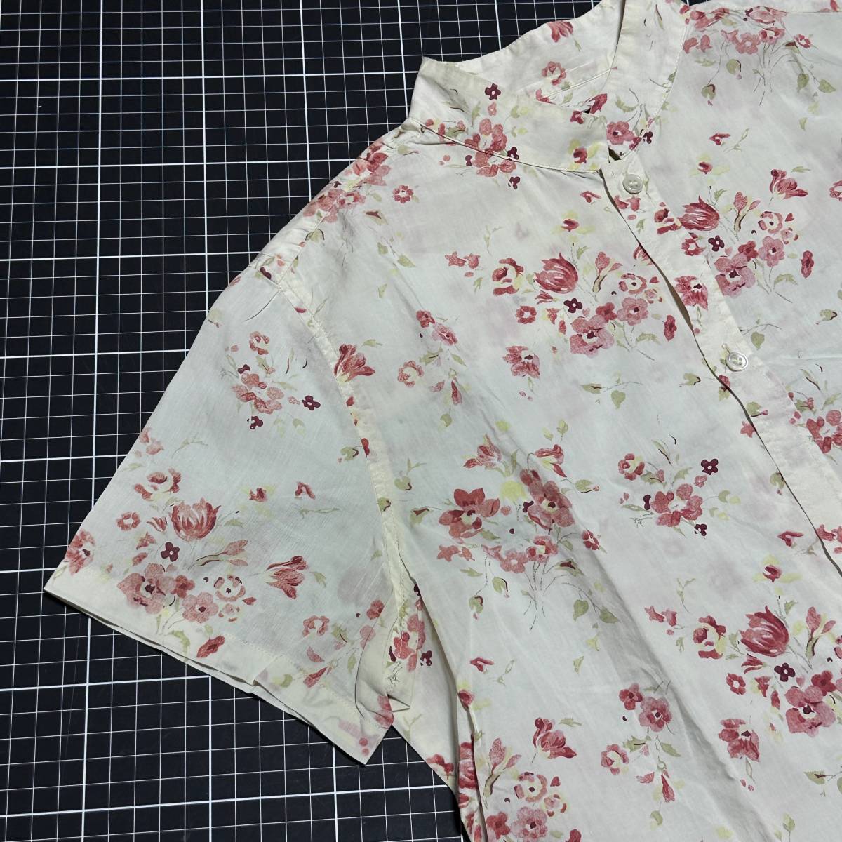 A.P.C.[ France made ]38* lady's * short sleeves shirt T-shirt floral print APC A.P.C. OLD Vintage type a-*pe-*se-