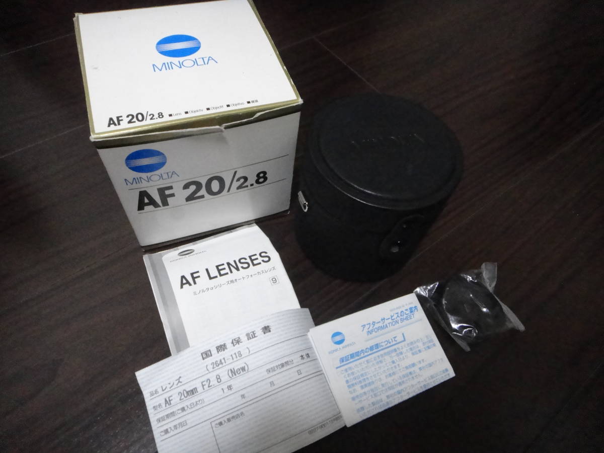 【貴重/新品未使用】Minolta ミノルタ 一眼レフレンズ　AF 20mm F2.8