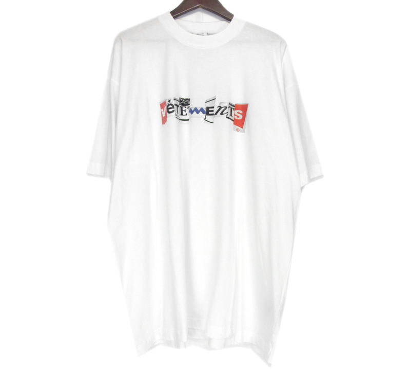 ヴェトモン VETEMENTS ■ 22AW 【 Mixed Logo T-Shirt 】 ミックス ロゴ オーバーサイズ Tシャツ 28664