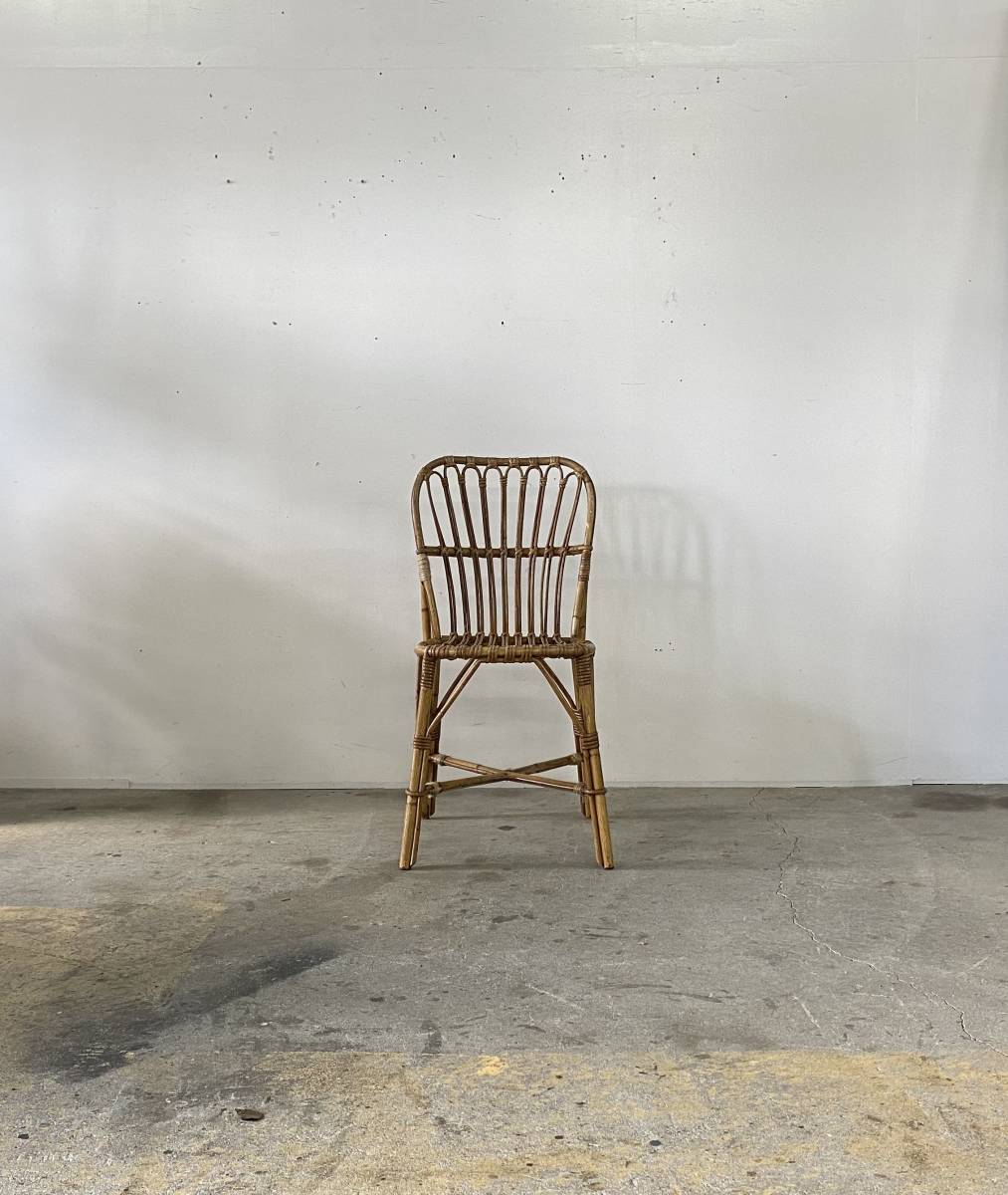 フランス アンティーク Rattan chair ラタン チェア バンブー 椅子 テーブル ビンテージ_画像2