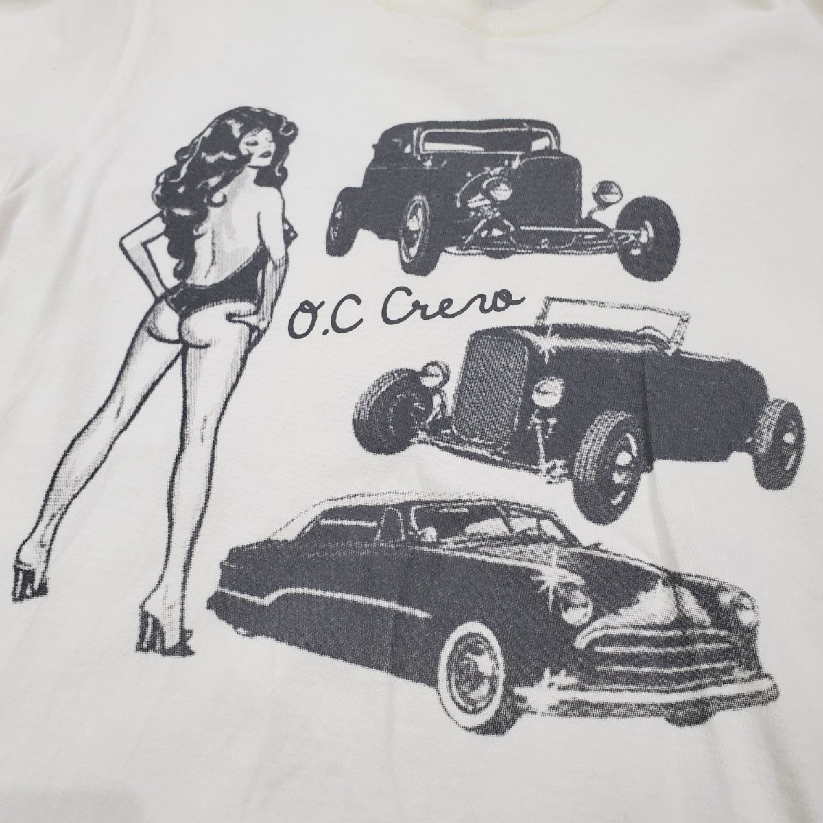 O.C CREW オーシー クルー クラシック カー Tシャツ 半袖Tシャツ S/S TEE ホワイト トップス サイズ S_画像3