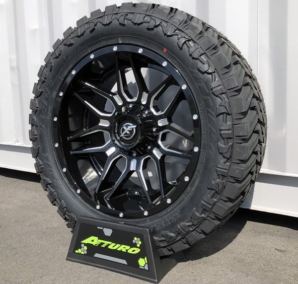 20x10 ハイラックス GUN125 XF OFFROAD XF222 20インチマッドタイヤホイール ATTURO TRAIL BLADE MT 285/50R20 33x12.50R20 35インの画像1