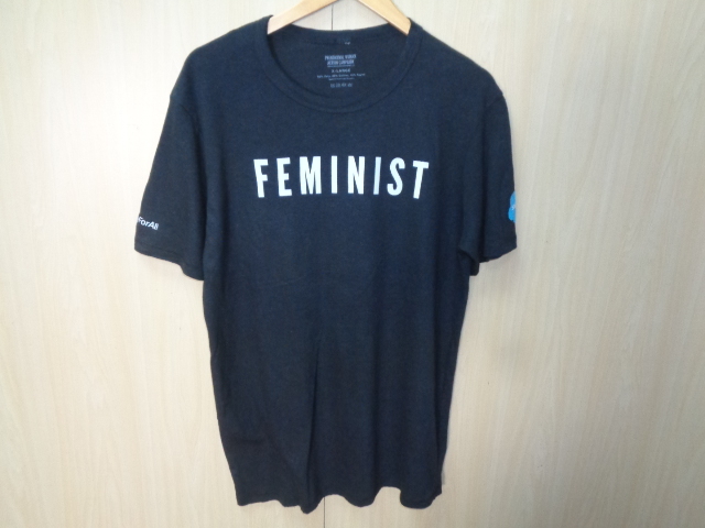 T21◆PHENOMENAL WOMAN ACTION CAMPIGN Saleforce FEMINIST Tシャツ◆フェミニスト XLサイズ モスブラック US古着 輸入古着 ネコポス発送5H_画像1