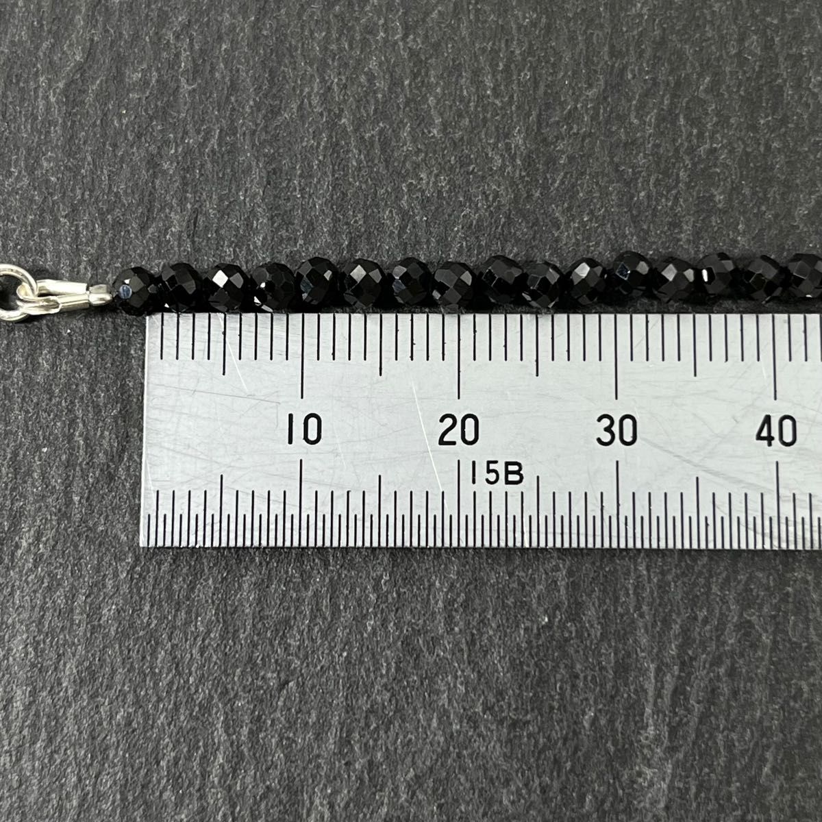 3mmブラックスピネル SILVER925製 ブレスレット 18.5cm