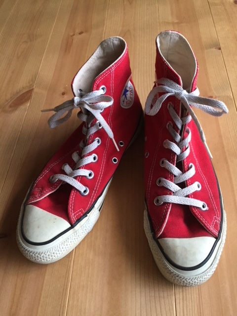 90's CONVERSE ALL STAR/コンバース オールスター Vintage Sneaker/ヴィンテージ スニーカー 赤 US 5 1/2 / Chuck Taylor チャックテイラー