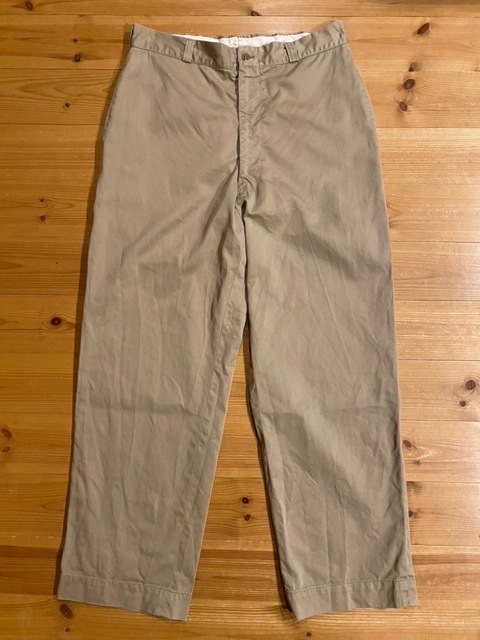 60's U.S.ARMY/アメリカ陸軍 Vintage Chino Trousers Pants/ヴィンテージ チノトラウザーズパンツ RAPID ZIPPER カムロック/両爪ジップ