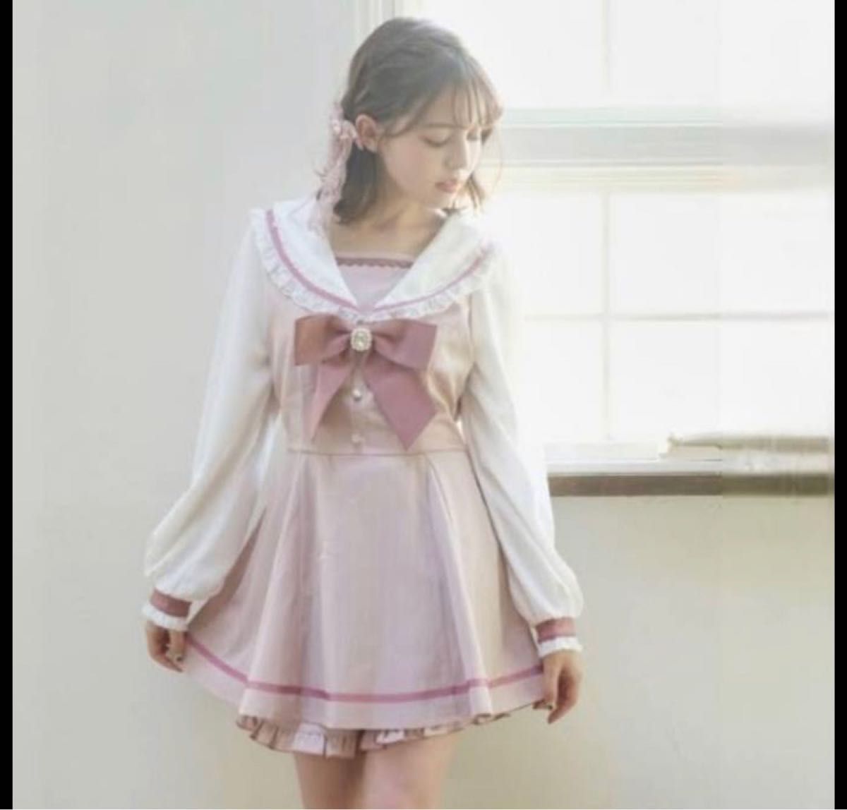 リズリサ セーラーセットアップ ピンク LIZ LISA リボン ズボン付き