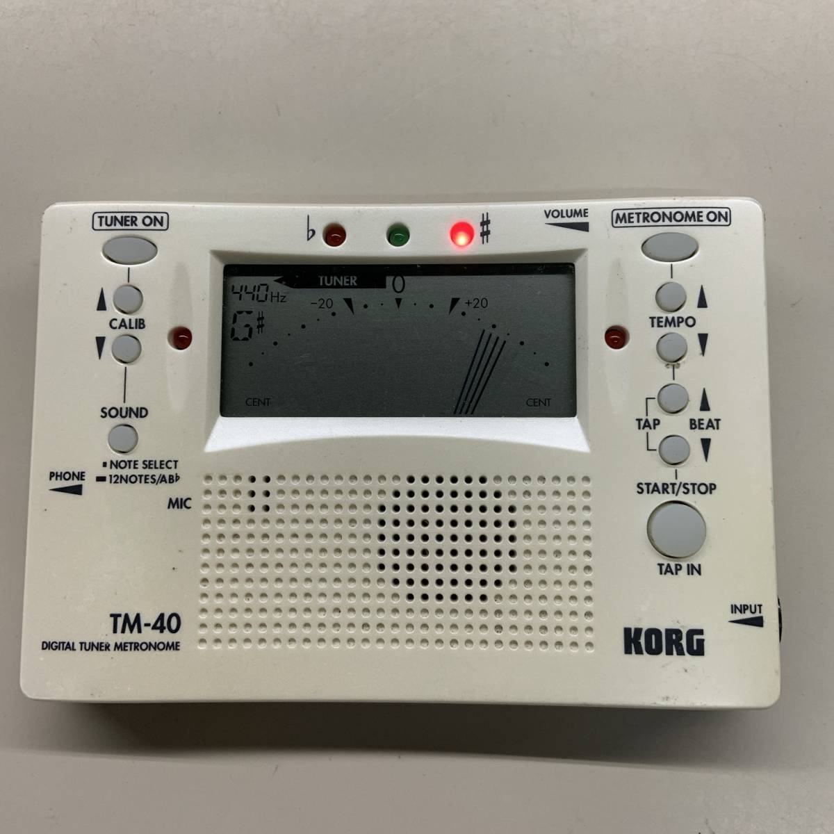 【bK-4-300】コルグ デジタルチューナー メトロノーム TM-40●KORG/DIGITAL TUNER METRONOME●_画像1