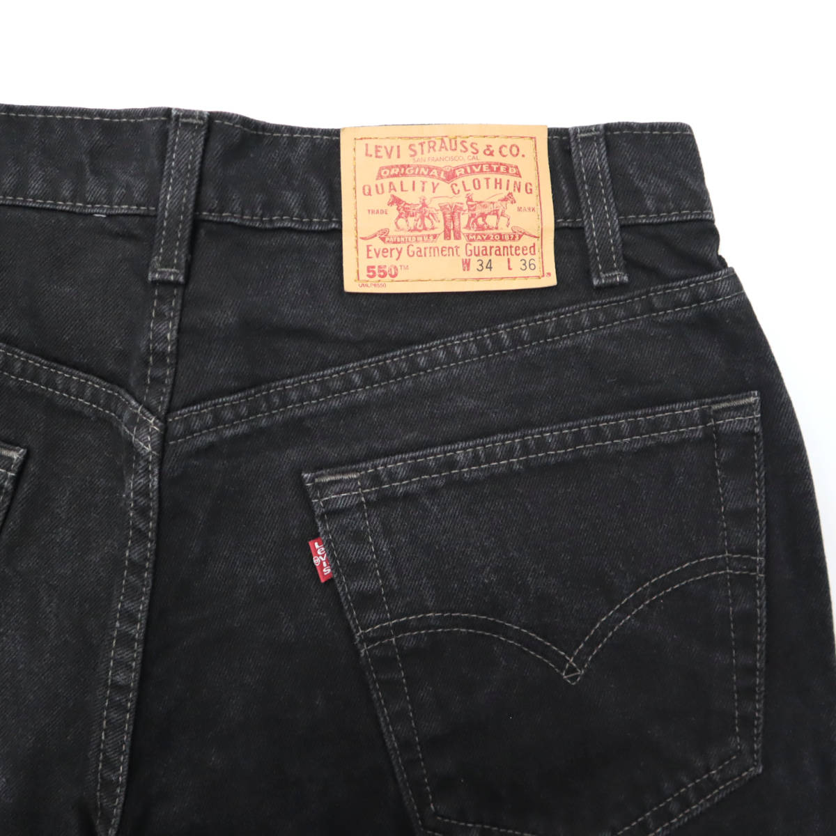 人気満点 デニム ブラック 後染め カナダ製 550 リーバイス LEVIS